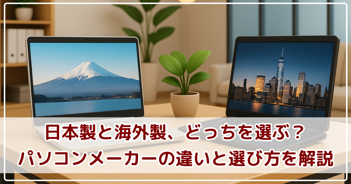 日本製と海外製、どっちを選ぶ？パソコンメーカーの違いと選び方を解説